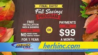It's the Final Days of Fall Savings at Herl's Bath & Tile Solutions