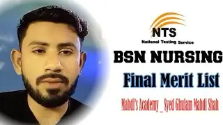Nts Final Merit List Of DNSK 2023- Bsn Nursing - Final Merit List - uploaded