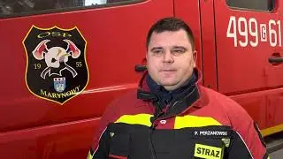 Marynowy. Pożar w bloku. Szybka reakcja uratowała mieszkańców.