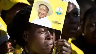 Kampala decked in colours of Ugandan president's party ahead of polls