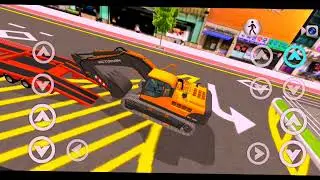 Heavy Excavator 🚜 & All Police Van 🚓🚨 Transport by Trailer Truck 🚛💥 | 3D Driving Class 2025 Gameplay