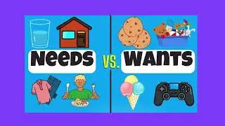 Needs vs. Wants for Kids! 🏠🍦 Understanding the Difference! 🌟