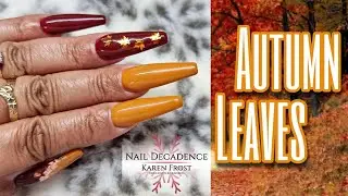 Full Cover Nail Tips | Born Pretty PR Haul | Polygel | Deep Red & Mustard Gel Polish | Leaves | Long