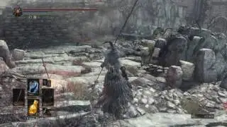 DARK SOULS&trade; III Witch's Locks and Izalith Staff moveset with Karla's armor