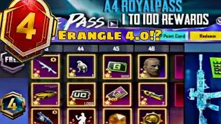 A4 Royal Pass Rewards ? | 4.0 Update | Erangle 4.0