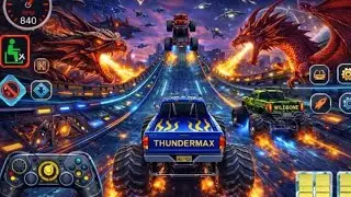 Monster Truck🤯 Stunt Game 🔥🚜._Mega Ramp Crashes & Extreme RacingGameplay