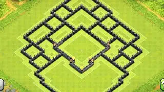 CoC - Epic TH9 Southern Teaser Trophy Base Design - Speed Build (2014)