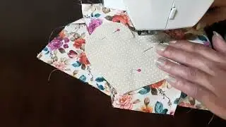 Como fazer compose no  pano de prato de coração .