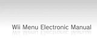 Wii Menu Electronic Manual - Banner