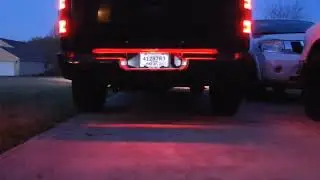 MICTUNING Triple Tailgate Light Bar on a 2019+ 5th Gen Ram (2020, 2021, 2022)