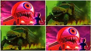 School Bus and car Eater Monster - Coffin Dance Song (COVER)#coffindancesong #coffindance #schoolbus