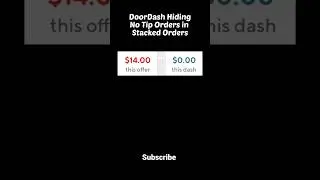 DoorDash Hiding No Tip Orders in Stacked Orders