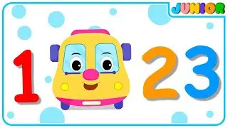Wheels on the Bus | Learn Numbers with Wheels on the Bus | Learn 123 @NurseryRhymesJunior