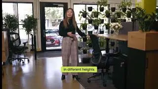 Adriana on our height adjustable desk range