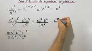 Simplificar expresiones algebraicas aplicando propiedades de potenciación | Teoría de los exponentes