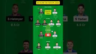 MI vs RR Dream11 Prediction | MI vs RR Dream11 Prediction Today Match | MI VS RR DREAM11 TEAM
