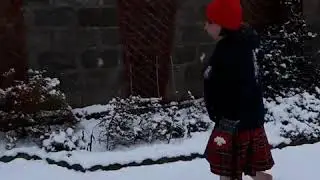 Snow walking in bare feet.