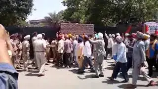 Protest for dalit land issue in sangrur