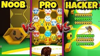 NOOB vs PRO vs HACKER | Bee Swarm Simulator Version (Roblox)