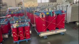 Lugao's transformer series, showcased in the factory. Various types and voltage of transformers.
