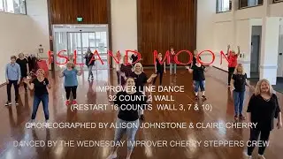 ISLAND MOON Improver Line Dance 🏝️🌙 | Cherry Steppers dancers