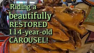 Riding the 1910 Seaside Heights Dentzel Looff Carousel - 2024