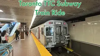 Toronto TTC Subway Train Ride on Line 2 From Jane to Kipling Station 5/29/2024