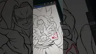 Consejo para colorear m&aacute;s r&aacute;pido en iPad con procreate #goku #dragonball #comodibujar
