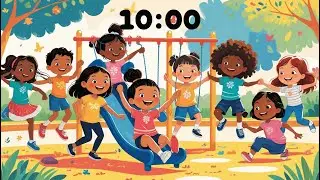 10 Minute Countdown Timer With Music (Upbeat Soothing) - Playground Fun