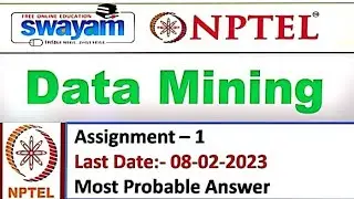 Data Mining |Assignment 1 | Most Probable Answer | Nptel 2023 #assignment #nptel