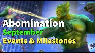 Datamine! Abomination Confirmed, September Events and Updated Milestones! MARVEL Strike Force - F2P