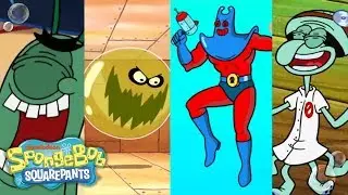 Worst Villains Countdown (ft. Plankton, Flats the Flounder & More!) | SpongeBob