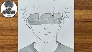 How to Draw a Blind Powerful Anime Boy | Step-by-Step Anime Tutorial