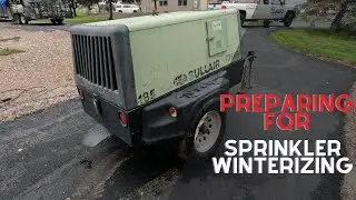 HOW TO/prep your AIR COMPRESSOR for sprinkler WINTERIZING/BLOWOUTS for landscaping