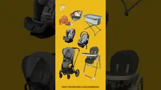 Baby Kit 7 Items &ndash; Cybex Stroller, Car Seats & Boobeyeh Gear | Luxury Gray Baby Essentials Bundle