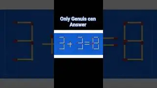 Maths Quiz Puzzle, Matchstick Number, Brain Game #kidspuzzles #mathspuzzle #easypuzzles #trending