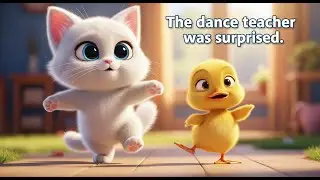 Kittens Learn to Dance with Ducks 2(Part 4)|Cute kitten learns the duck dance with a little duckling