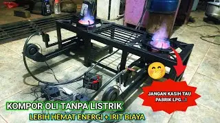 PROSES PEMBUATAN KOMPOR OLI BEKAS 2 TUNGKU||HEMAT ENERGI TANPA LISTRIK