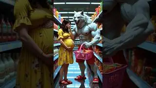 Evolution of Wolf: Baby crying in shopping mall with wolf #ai #cute #love #cartoon #shorts #cat