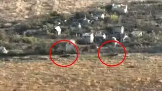 Two BMP-2 Destroyed By Two Anti Tank Mines