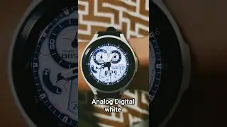 Samsung Galaxy Watchface - Analog Digital white