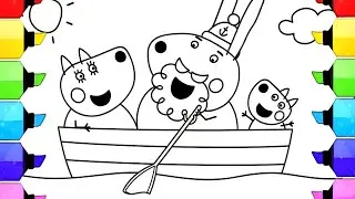 Peppa Pig Drawing and Coloring Pages for Kids, Peppa Pig Drawing, Peppa Pig Coloring,Peppa Pig Book 