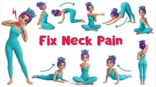 6 Min Yoga for Neck Relief | For Beginners, Home & Office