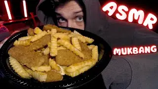 ASMR Eating TGIF Mozzarella Sticks & Crinkle Fries Mukbang (Chewing Sounds & Whispered Rambling)