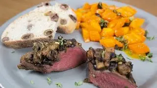 Wildschweinfilet in Olivenkruste