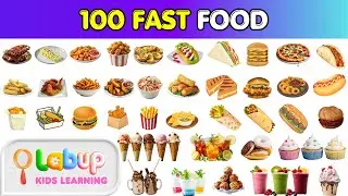 Learn 100 Fast Food Names in English | Fun Vocabulary for Kids | Kids English Study