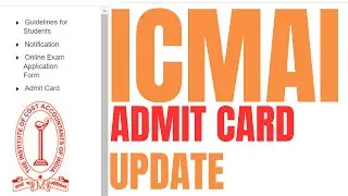 cma december 2023 exam admit card update