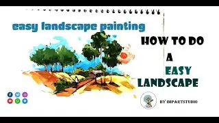 #landscapepainting#indianlandscape#landscapetimelapse How to do a easy landscape painting || 2020 ||