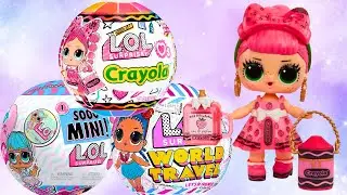 LOL Surprise Sooo Mini Crayola Travel Dolls ASMR #unboxing