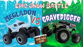 Monster Truck Adventures: Megalodon VS Grave Digger!